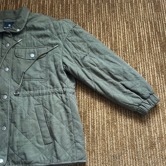 Bagatelle Collection Womens Quilted Utility Jacket Olive Green Size XL - Picture 3 of 5